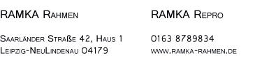RAMKA Bilderrahmen und Repro
